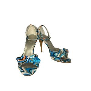 Escada Laurél Ankle Strap Bow Heels Summer